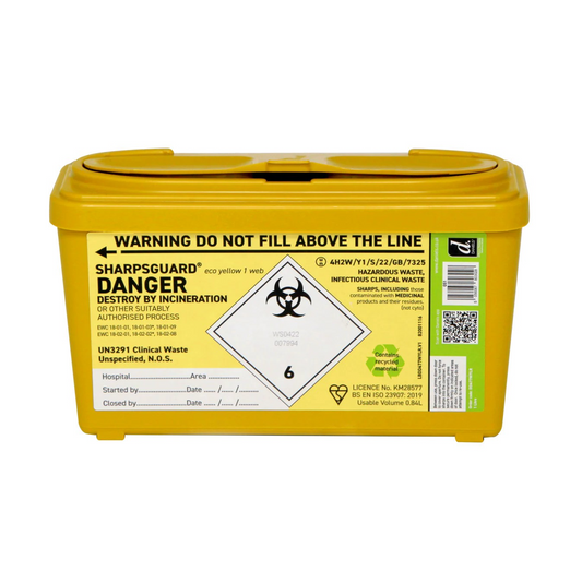 Sharpsguard Yellow 1 Ltr Sharps Bin