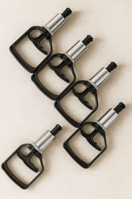 Set of 5 Large Hijama Hand Pumps – Cupping Therapy Suction Tools